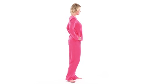 Guide Gear Women's Fleece Pajamas with Satin Trim 360 View - image 2 from the video