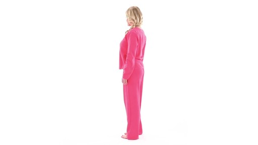 Guide Gear Women's Fleece Pajamas with Satin Trim 360 View - image 5 from the video