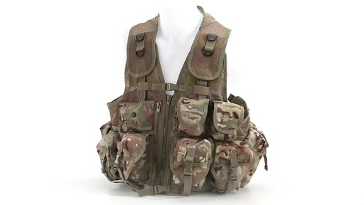 Mil-Tec Military-Style OCP Camo 10-Pocket Vest 360 View - image 1 from the video