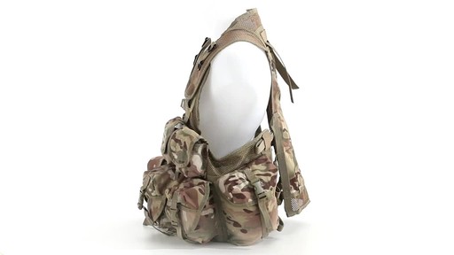 Mil-Tec Military-Style OCP Camo 10-Pocket Vest 360 View - image 10 from the video
