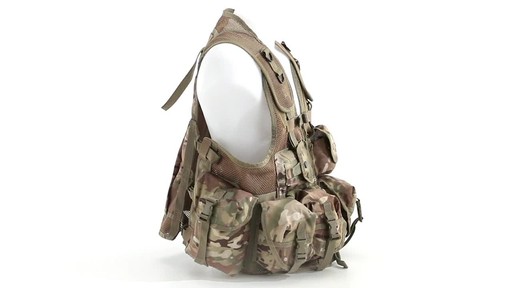 Mil-Tec Military-Style OCP Camo 10-Pocket Vest 360 View - image 4 from the video