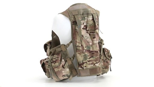 Mil-Tec Military-Style OCP Camo 10-Pocket Vest 360 View - image 8 from the video