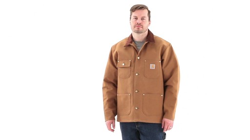 Carhartt Men's Duck Chore Coat 360 View - image 7 from the video