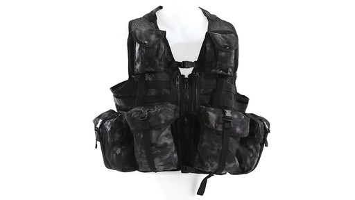 Mil-Tec Military-Style Mandrake Camo 8-Pocket Vest 360 View - image 1 from the video