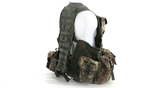Mil-Tec Military-Style Mandrake Camo 8-Pocket Vest 360 View - image 8 from the video