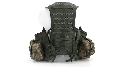 Mil-Tec Military-Style Mandrake Camo 8-Pocket Vest 360 View - image 9 from the video