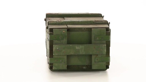 Chinese Military Surplus Wooden Ammo Box Used 360 View - image 10 from the video
