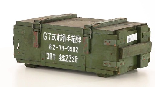 Chinese Military Surplus Wooden Ammo Box Used 360 View - image 3 from the video