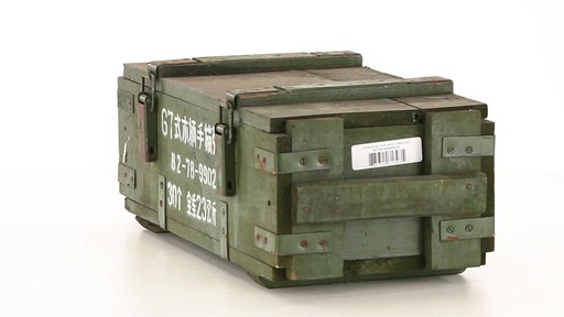 Chinese Military Surplus Wooden Ammo Box Used 360 View - image 4 from the video