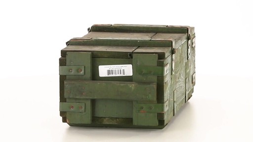 Chinese Military Surplus Wooden Ammo Box Used 360 View - image 5 from the video