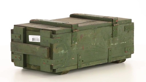 Chinese Military Surplus Wooden Ammo Box Used 360 View - image 6 from the video