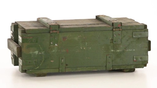 Chinese Military Surplus Wooden Ammo Box Used 360 View - image 7 from the video