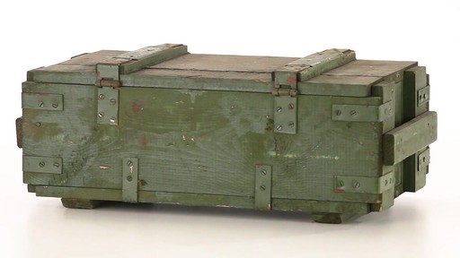 Chinese Military Surplus Wooden Ammo Box Used 360 View - image 8 from the video