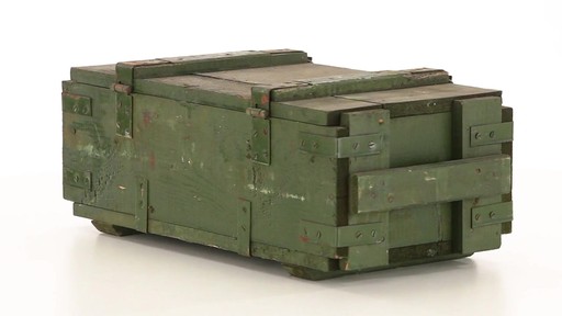 Chinese Military Surplus Wooden Ammo Box Used 360 View - image 9 from the video
