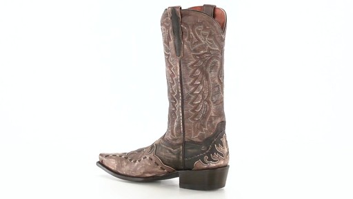 Dan Post Men's Lucky Break Cowboy Boots Tan 360 View - image 6 from the video