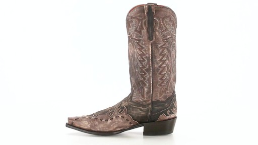 Dan Post Men's Lucky Break Cowboy Boots Tan 360 View - image 7 from the video