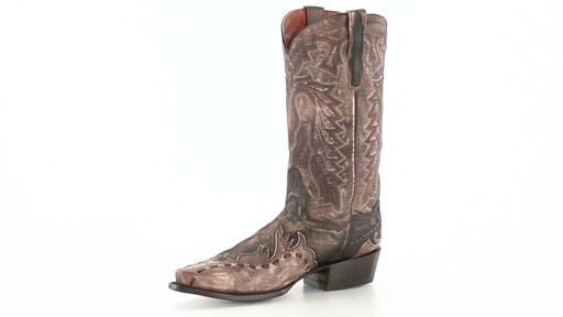 Dan Post Men's Lucky Break Cowboy Boots Tan 360 View - image 8 from the video