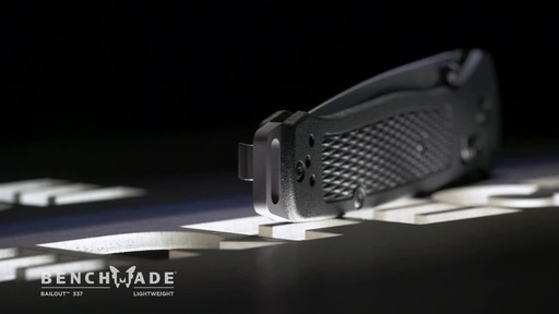 Benchmade 537GY Bailout Folding Knife - image 8 from the video