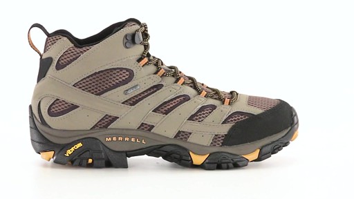 Merrell Men's Moab 2 GORE-TEX Waterproof Mid Hiking Boots 360 View - image 10 from the video