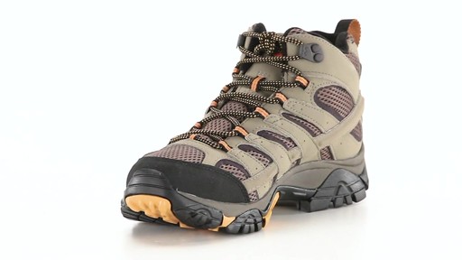 Merrell Men's Moab 2 GORE-TEX Waterproof Mid Hiking Boots 360 View - image 3 from the video