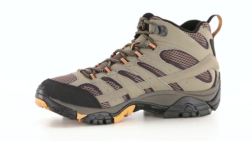 Merrell Men's Moab 2 GORE-TEX Waterproof Mid Hiking Boots 360 View - image 4 from the video