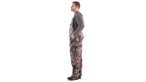 Guide Gear Men's Steadfast Waterproof Hunting Bibs 150 Gram Thinsulate Platinum with X-Static 360 View - image 7 from the video