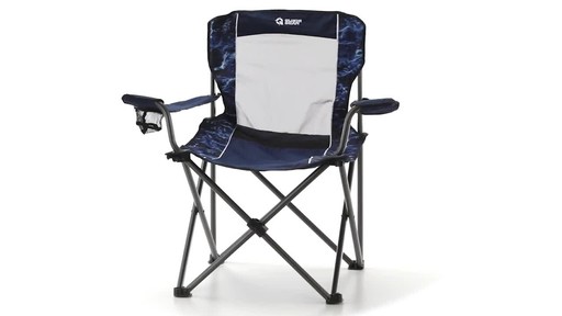 Guide Gear Oversized Quad Camping Chair 500-lb. Capacity Mossy Oak Elements Agua - image 7 from the video
