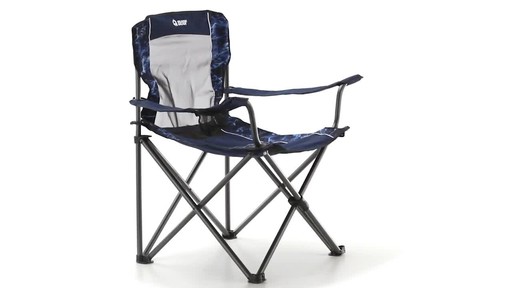 Guide Gear Oversized Quad Camping Chair 500-lb. Capacity Mossy Oak Elements Agua - image 8 from the video