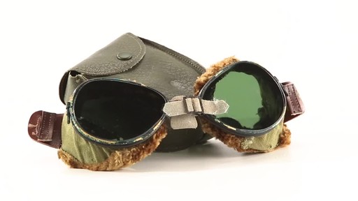 Used U.S. Military Surplus WWII Foster Grant Goggles 360 View - image 2 from the video