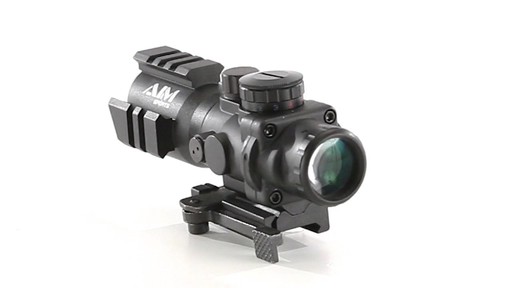 AIM Sports 4x32mm Tri-Illuminated Scope with Rapid Ranging Reticle 360 View - image 8 from the video