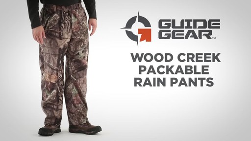 Guide Gear Men's Wood Creek Packable Rain Pants - image 1 from the video