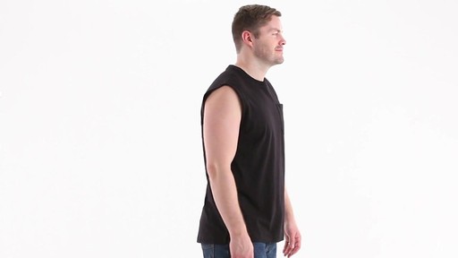 Guide Gear Men's Stain Kicker Sleeveless Pocket T Shirt With Teflon 360 View - image 3 from the video