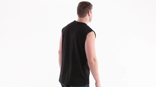 Guide Gear Men's Stain Kicker Sleeveless Pocket T Shirt With Teflon 360 View - image 4 from the video