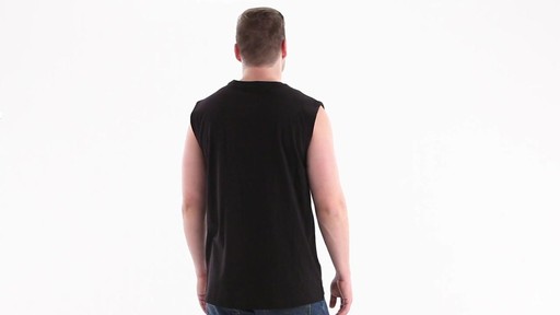 Guide Gear Men's Stain Kicker Sleeveless Pocket T Shirt With Teflon 360 View - image 5 from the video