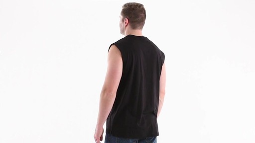 Guide Gear Men's Stain Kicker Sleeveless Pocket T Shirt With Teflon 360 View - image 7 from the video