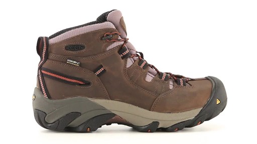 KEEN Utility Men's Detroit Waterproof Mid Soft Toe Work Boots 360 View - image 10 from the video