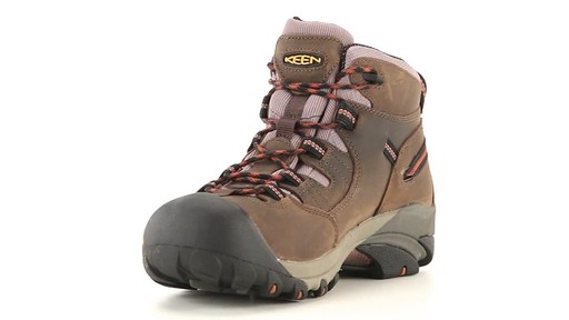 KEEN Utility Men's Detroit Waterproof Mid Soft Toe Work Boots 360 View - image 3 from the video