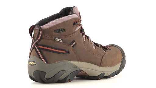 KEEN Utility Men's Detroit Waterproof Mid Soft Toe Work Boots 360 View - image 9 from the video