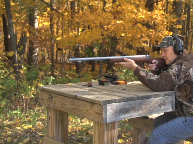 Knight® Mountaineer® .52 cal. 25th Anniversary Muzzleloader Rifle Thumbhole Wood Stock Walnut Burl - image 1 from the video