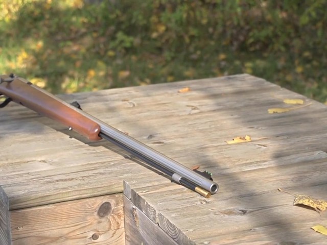 Knight® Mountaineer® .52 cal. 25th Anniversary Muzzleloader Rifle Thumbhole Wood Stock Walnut Burl - image 10 from the video