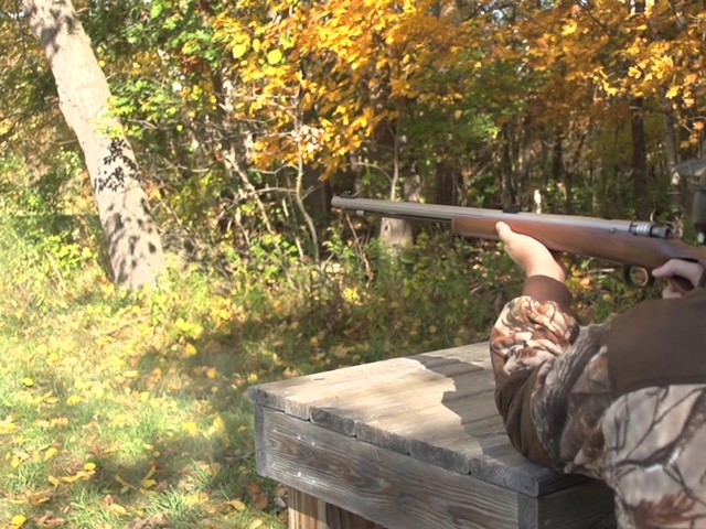 Knight® Mountaineer® .52 cal. 25th Anniversary Muzzleloader Rifle Thumbhole Wood Stock Walnut Burl - image 3 from the video
