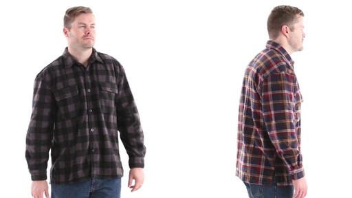 Guide Gear Men's CPO Fleece Shirt 360 View - image 3 from the video