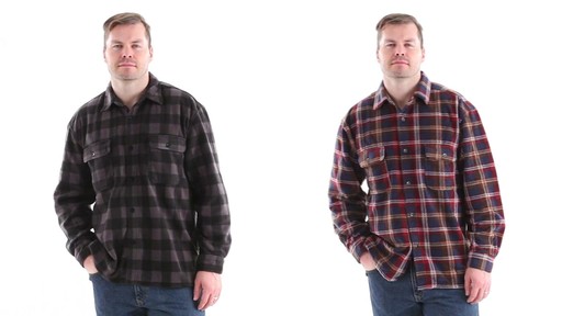 Guide Gear Men's CPO Fleece Shirt 360 View - image 9 from the video