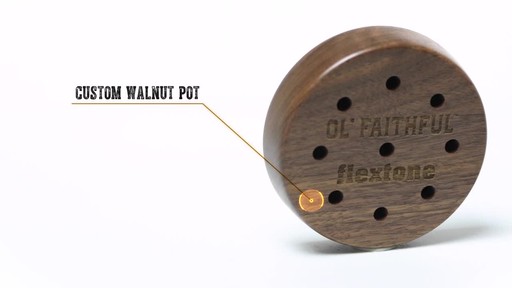 Flextone Ol' Faithful Glass Pot Turkey Call - image 3 from the video