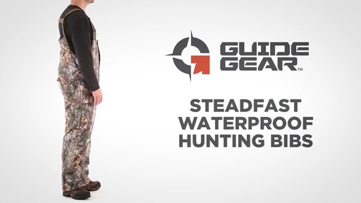 Guide Gear Men's Steadfast Waterproof Hunting Bibs 150 Gram Thinsulate Platinum with X-Static - image 1 from the video