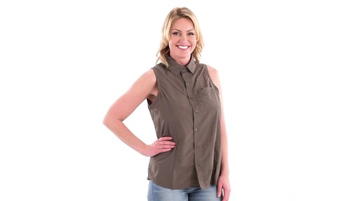 Guide Gear Women's Sleeveless Button-down Shirt 360 View - image 1 from the video