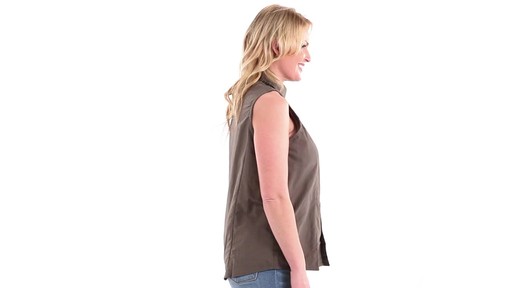 Guide Gear Women's Sleeveless Button-down Shirt 360 View - image 2 from the video