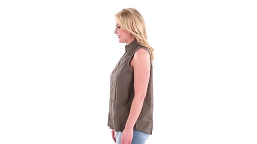 Guide Gear Women's Sleeveless Button-down Shirt 360 View - image 6 from the video