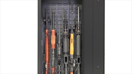 SecureIt Tactical Model 52 Gun Cabinet holds 6 Rifles with patented CradleGrid technology - image 9 from the video