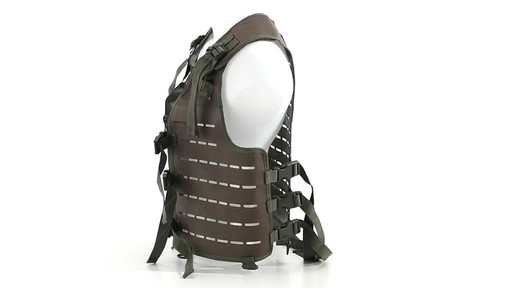 Mil-Tec Military-Style Lightweight Laser-Cut Vest 360 View - image 10 from the video